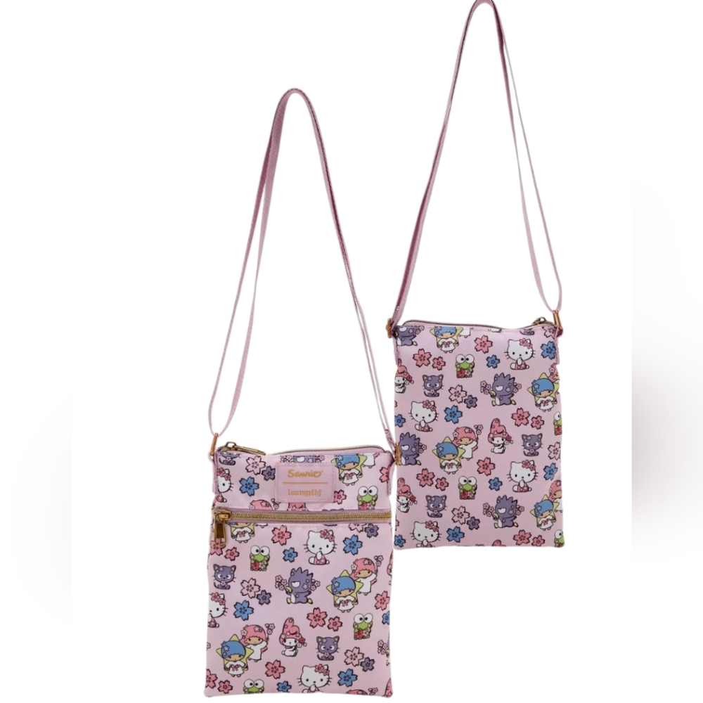 Loungefly Hello Kitty And Friends Cherry Blossom Passport Crossbody Bag